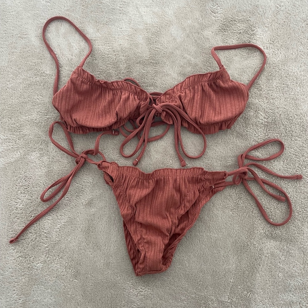 Zaful Rust Bikini Set